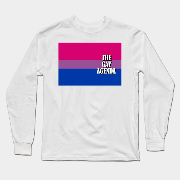 The Gay Agenda - Bisexual Flag Long Sleeve T-Shirt by incloudines